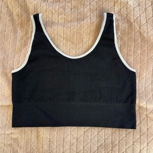 Black and White Women's Sports Bra